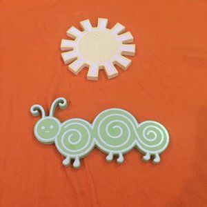 Caterpillar and Sun Kids Room Wall Decor